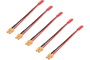 ONPRO 5pcs XT60 Femelle Fiche Connecteur à JST Mâle Fiche Connecteur Adaptateur câble de Fil de Silicone 20awg