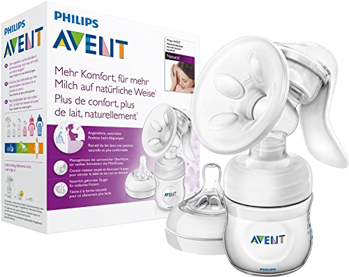 Philips Avent SCF330/20 Komfort-Milchpumpe mit Naturnah-Flasche Polypropylen, 125 ml