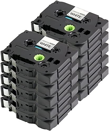 10x Labelling Tape compatible to Brother TZe-221 / TZ-221 | black on white / 9mm x 8m | suitable for Brother P-Touch 1000 1010 1090 1830VP 2030VP 2100VP 2430PC 2470 2730VP 7100VP 7600VP H100 H300 D200 and other P-Touch LabelWriter