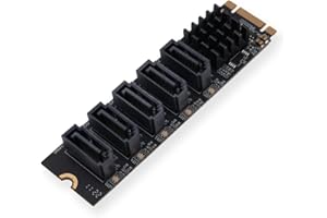 Namvo M2 NGFF NVME M-Key PCI Express do SATA 3.0 6 Gbps 5 portów adapter konwerter Hard Drive Extension Card