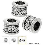 Dreadz Antique Silver Celtic Knot Hair Beads (6.4mm Hole) x 3