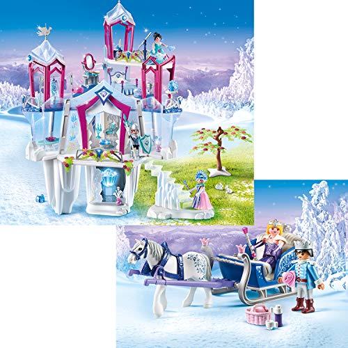 Preisvergleich Produktbild PLAYMOBIL Magic Funkelnder Kristallpalast 9469 Schlitten mit Königspaar 9474 2er Set