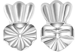 PAADIYA Boomly Donne Bella Sollevatori per orecchino Regolabile ipoallergenico Orecchino sicuro placcato Orecchino spalle Ear Lobe Lifter Accessori per orecchino (Argento #1, 1 paio)