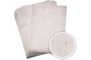 PARTYCARDS Carta da lettere vintage | Design retrò | 50 foglia| Grigio chiaro|Formato DIN A4 (21,0 x 29,7 cm) | Grammatura A4 90 g/m² | fronte-retro Stampato, adatto a tutte le stampanti