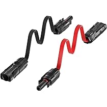 2 Pezzi Pannello Solare Cavo Piatto Passacavo Finestra Cavo Di Alimentazione IP67 Flessibile PV Cavo 4 Mm² Con Spina E Accoppiamento, Cavo MC4, Cavo