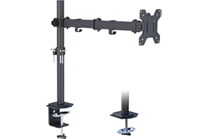 ‎BONTEC BONTEC Uchwyt do Monitora na Biurko, Regulowany Stojak na Monitor 13-32 cale, VESA 75x75mm i 100x100mm, Z Obracanym Ramieniem, Przechylanie 360°, Zacisk Biurkowy i Montaż Przelotowy, Nośność 8 kg