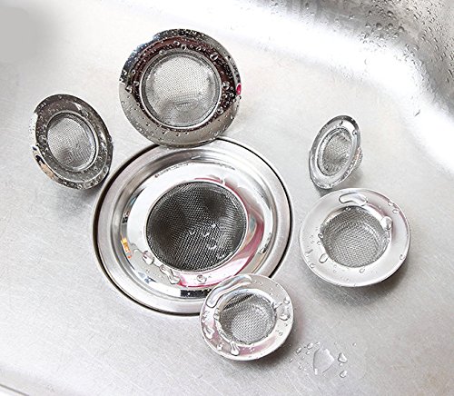2 Stück Edelstahl Abflußsieb Set,Edelstahlsieb Kanalfilter Waschbecken Filter Gemüse Becken Filter Slipping durch die netto-Senke Bad Bodenablauf Ideal für Bad und Küche (S/40mm) - 4