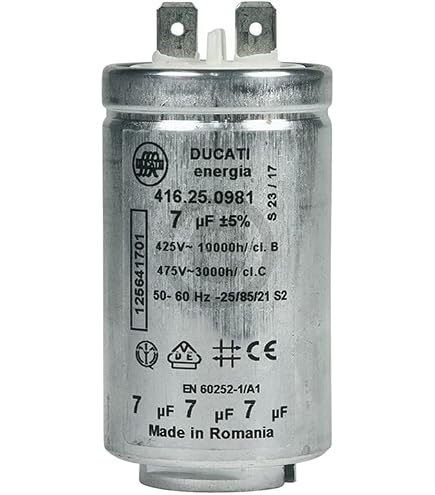 Condensatore motore elettrico avviamento monofase 80UF farad con faston 400/450V Condensatore motore elettrico avviamento monofase 80UF farad con faston 400/450V