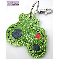 Schlüsselanhänger Traktor grün Anhänger für Kindergartentasche Schulranzen