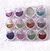 XICHEN® 72PC nail art glitter powder dust tips decoration Mixing device includes a plurality of types