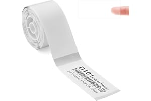 YULINCA Nastro per Etichette Compatibile per NIIMBOT D101, Carta per Stampante di Etichette Impermeabile Anti-olio Antigraffio Etichette Adesive per Home Office Organizzazione 25x60mm 110PCS(Trasparente)