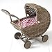Produktbild lounge-zone Puppenwagen aus Rattan ANNA mit Puppenbettwäsche Weide Handarbeit 14192