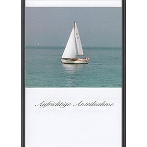 Handmadegruss Trauer, edle Kondolenzkarte, mit Text 