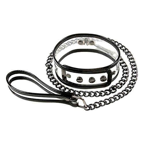 Preisvergleich Produktbild Bare Bondage Halsband mit Führleine in transparent / schwarz