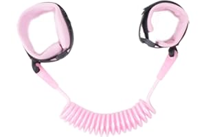 WUUISDNX Bracelet Anti-perte de corde de Traction de sécurité de bébé empêchent la perte partout bracelet antidérapant et Anti-perte d'enfants d'unité centrale, rose clair, 1.5 m