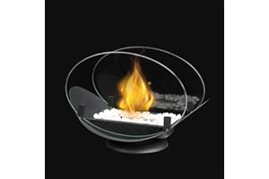 Fiérza Table Fireplace XL, Table Fire Complete Set, Bioethanol Fireplace for Indoor and Outdoor Use, Infinite Burning Time, Balcony Home Decoration, Create Romantic Ambience (Plate)
