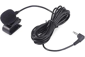 LEXXSON - Micrófono Externo portátil para automóvil de 3.5 mm para Radio estéreo para automóvil Bluetooth | 50 Hz-20 kHz Micrófono Externo para Reproductor de GPS Audio DVD habilitado