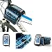 Produktbild Fahrrad Rahmentasche für Medion, TIMMY, Leagoo, Cubot, odys, Uhans, Blackview, Haier, UHAPPY, Huawei, Samsung, Sony, Motorola , Fahrradhalterung Rahmenhalterung Handyhalterung Fahrradtasche Handy Smarpthone Frame Bag Halterung Bike mount Wasserabweisend, blau - K-S-Trade(TM)