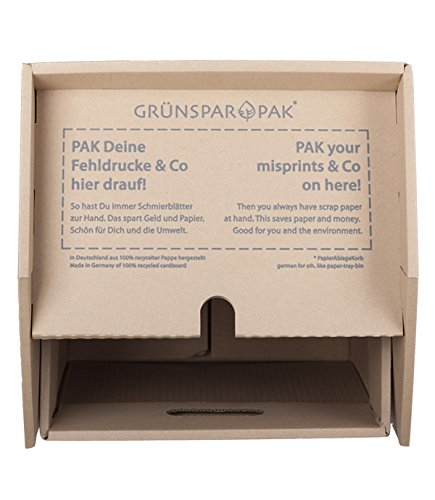 Grünspar PAK – Papierkorb aus Pappe mit Schmierblattablage - 3