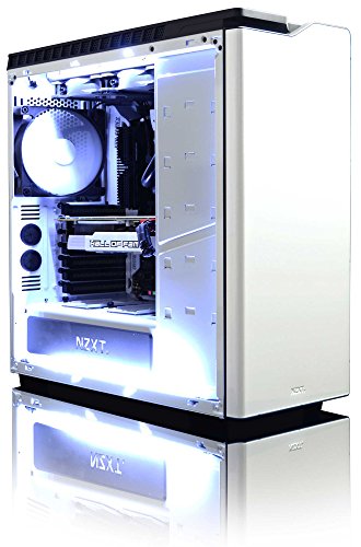 VIBOX Purity 7 Gaming PC – 3,8GHz Intel i7 6-Core CPU, GTX 1070 GPU, leistungsfähig, Wassergekühlter Desktop Gamer Computer mit Spielgutschein, Windows 10, Weiß Innenbeleuchtung, lebenslange Garantie* (3,4GHz (3,8GHz Turbo) Superschneller Intel i7 6800K Sechs 6-Core Prozessor CPU, Nvidia GeForce KFA2 Hall of Fame GTX 1070 8GB Grafikkarte, 16GB DDR4 3000MHz RAM, 3TB Festplatte, Corsair H100i GTX Wasserkühler, Superflower 750W PSU Netzteil, NZXT H440 Gehäuse, X99 Mainboard) - 2