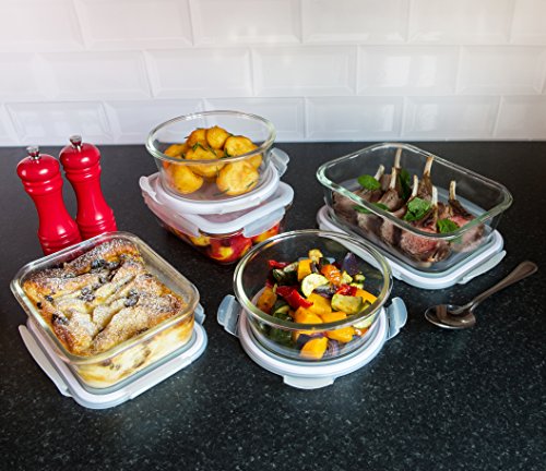 Lock & Lock LLG445 Multifunktionsbox, rechteckig, aus Glas, 1 l - 4