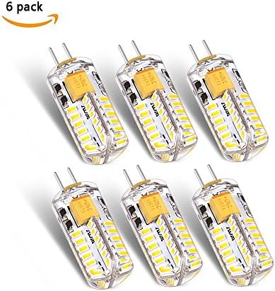 ENNELP G4 LED Light Bulbs 2W Warm White Non Dimmable Corn LED Bulb 48LEDs 3014 SMD AC DC 12V Silicone Spotlight Bulb Energy Saving Light bulbs Replacement - (Pack of 6)