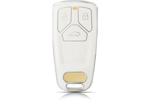 OFFCURVE Car Key Cover Car Key Case Key Fob Cover Car Key Protector 3 buttons Compatible with Audi A3 A4 A5 A6 A7 A8 Q2 Q3 Q5 Q7 S4 S5 S7 S8 SQ5 SQ7 R8 RS4 RS5 RS TT TTS TTRS B9 D5 F5