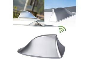 Heart Horse Uniwersalna antena samochodowa w kształcie płetwy rekina z wodoodporną podstawą klejącą (srebrna)