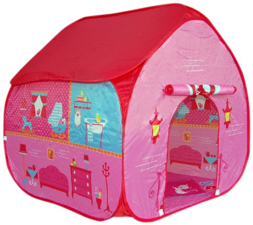 Enfants Pop Up tente de jeu de conception comme une maison de poupée avec un unique imprimé Lecture: Ch. rose de filles Jouet Tente