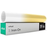 Cricut Iron-On UV aktif renk değişimli | beyaz <-> sarı | 30,5 cm x 48 cm (12 in&ccedil; x 19 in&ccedil;) | ısı transfer vinil rulo (HTV) |