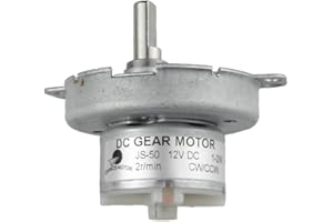 CHANCS D-albero Gear Electric Motor JS-50 12V DC 2RPM CW/CCW Slow Speed Motor Ridotto motore DC Microwave Micromotor