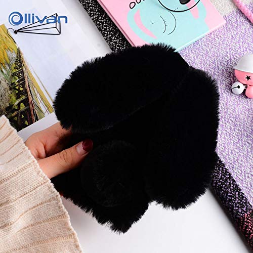 Placehap New Lovely Cute Cartoon Fur Fluffy Rabbit Case For Samsung Galaxy J5 2017 Silicone Cover For Samsung J3 J6 J7 J8 2018 J5 2016