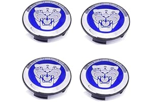 ODIPPO Cache-moyeux avec 4pcs 57mm pour Jaguar XF XJ-S XJ-6 X-Type XE S-Type F-Pace F-Type XK8 XK XKR XFR Course Centre de Roue de Voiture Capuchon Capuchon Côte Voiture Badge Emblème Capuchons,C