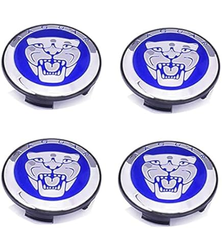 Lot De 4 Capuchons De Roue Noir 59mm Pour Jaguar - Remplacement ABS