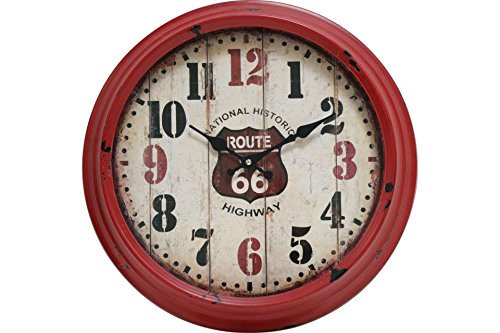 Wanduhr Nostalgie 40 cm Ø USA Amerika Route 66 Wohnzimmer