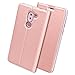 Produktbild CE-Link Huawei Honor 6X Hülle Lederhülle Ledertasche Schutzhülle Premium PU Leder Flip Wallet Case Innere Weiche Silikon Handy Tasche Schale Etui mit Kartenfach Standfunktion Protective Cover Schutz für Honor 6X Handyhülle - Rose Gold