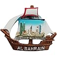 MUYU Craft 3D Sailboat Bahrain Fridge Magnet Travel Souvenir Refrigerator Magnetic Sticker Hand Painted