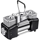 Profesyonel &Ccedil;ift Pistonlu 12V 150 Psi Dakikada 85Lt Ara&ccedil; Araba Lastik Bot Şişirme Kompres&ouml;r&uuml;