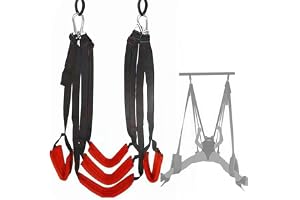 Yoga Sling Swing Set 𝖘𝖊𝖝 𝖇𝖔𝖓𝖉𝖆𝖌 𝖊, 360° svängbar Ṣéx Ṣwìng Yoga Exercise Nyckelband med hållare