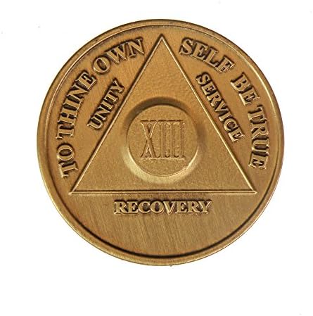 13 Year Bronze AA (Alcoholics Anonymous) - Sober / Sobriety / Birthday / Anniversary / Recovery / Medallion / Coin / Chip