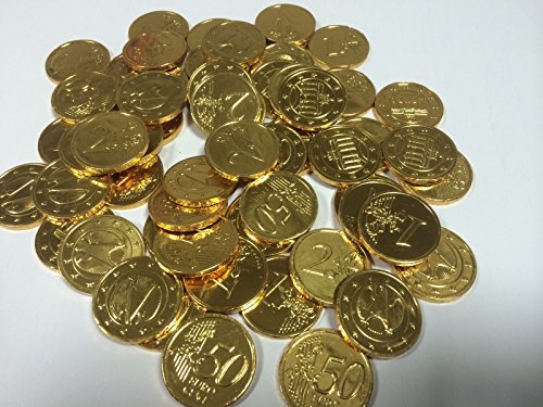 Preisvergleich Produktbild 200 Stück Goldtaler Goldmünzen Schokomünzen ( 0,7Kg ) Schokolade Bonbon Kaubonbon