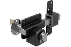 Gatemate 1490116 Euro Profile 70 mm Single Locking Long Throw Garage Garden Door Gate Lock with 5 Keys Fitting Kit and Thumb Turn