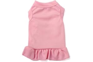 WPCASE Abito per Cani Vestiti per Cani Femmine Estate Vestitini per Cani Taglia Piccola Abito da Sposa Dolce Cucciolo Vestito da Cane per L'Estate Pink,L