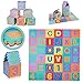 Produktbild Baby Vivo Eva-Spielteppich für Kinder 190 x 190 cm mit Buchstaben und Nommen