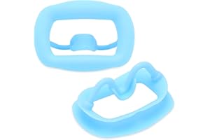 AGATIGE 2 Stück Dental-Mundöffner, wiederverwendbar, autoklavierbar, Silikon, Zahnaufhellung, Wangenhalter, Lippenhalter für Zahnarzt, Mundinspektion, Mundschutz, Herausforderungsspiel (blau)