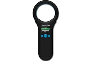 Smoostart Multifonction Bluetooth Lecteur de puces pour Animaux, Lecteur d'identification d'animal de Compagnie 500 enregistrements Peuvent être vérifiés localement ou téléchargés