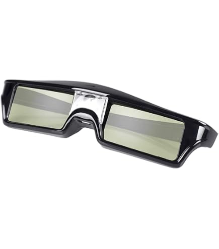 Lunettes 3D à Obturateur Actif Rechargeables Pour Projecteur DLP - Batterie Intégrée 40h - Fréquence 96-144Hz