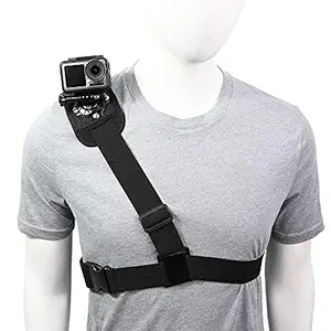 NEOHOOK Shoulder Strap Mount Harness Single Shoulder Video Camera Shoulder Chest Strap Supports Belt for GoPro Hero 8 7 6 5 4 and Other Action Camera - 1 Piece