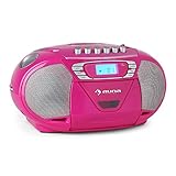 OLD SCHOOL-KASSETTENDECK: Für Nostalgiker besitzt die Stereoanlage an der Frontseite ein Kassettendeck. Die Steuerung erfolgt über die Tasten an der Anlagenoberseite. Perfekt für jeden, der endlich mal wieder den guten alten Bändern lauschen möchte.