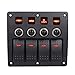 Produktbild Samoleus 3PIN 4 LED Licht Auto LED Schalter Panel Toggle Switch Panel Wasserdichtes für Auto Boot Marine Motorrad (4 LED Schalter)